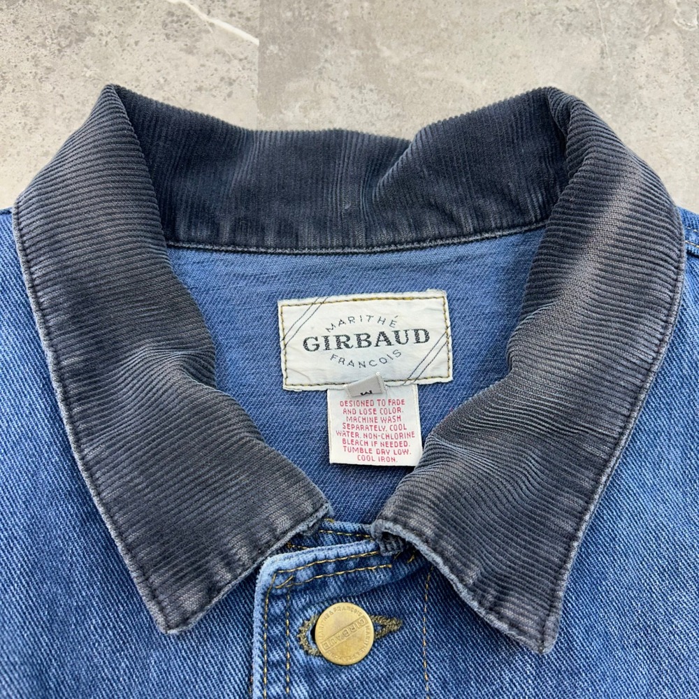 90s Vintage Marithe Francois Girbaud Denim Trucker Jacket Mens Medium Corduroy - Picture 10 of 12
